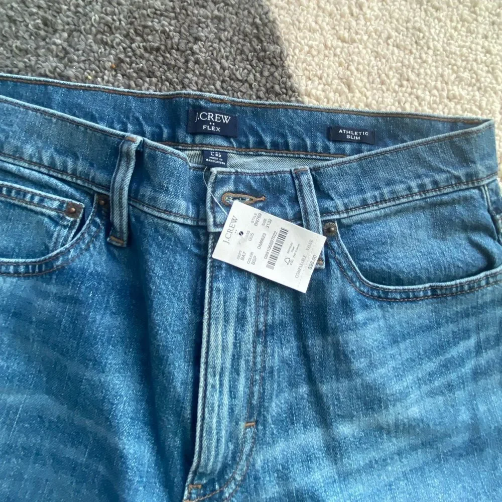 NEW J. Crew 31 Men's Athletic Slim-fit Jean in Signature Flex - Picture 3 of 8